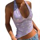 Women's Premium Y2K Tank Top - Backless V-Neck Elegant Streetwear